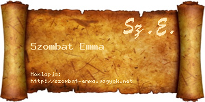 Szombat Emma névjegykártya